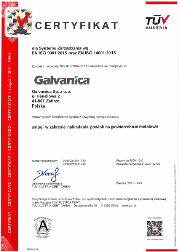 GALVANICA ISO 9001