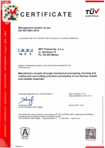 MPT Poland ISO 9001