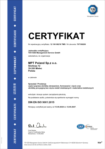 MPT Poland ISO 9001