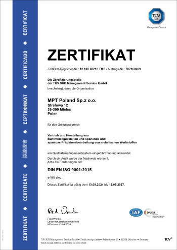 MPT Poland ISO 9001